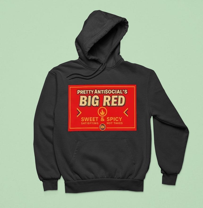 Pretty Antisocial's Big Red Sweet And Spicy Logo Shirt Pretty Antisocial's Big Red Sweet And Spicy Logo Shirt
