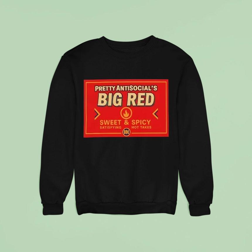Pretty Antisocial's Big Red Sweet And Spicy Logo Shirt Pretty Antisocial's Big Red Sweet And Spicy Logo Shirt