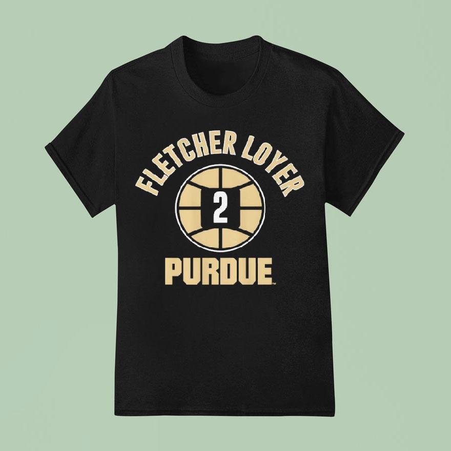 Purdue Basketball Fletcher Loyer Name Number Ball Shirt