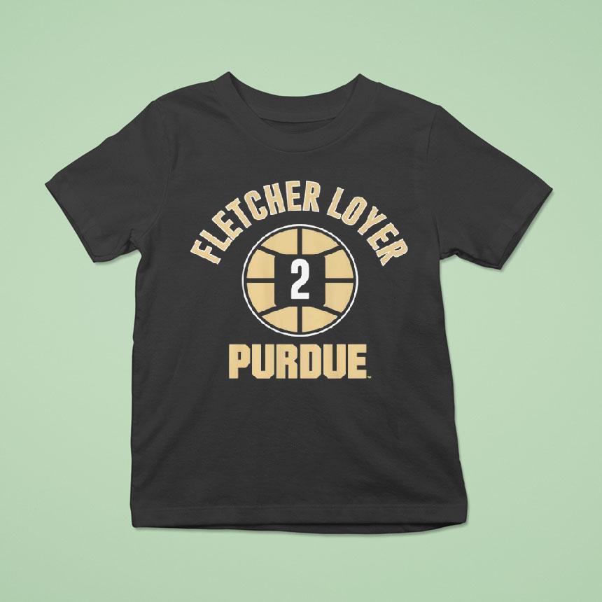 Purdue Basketball Fletcher Loyer Name Number Ball Shirt