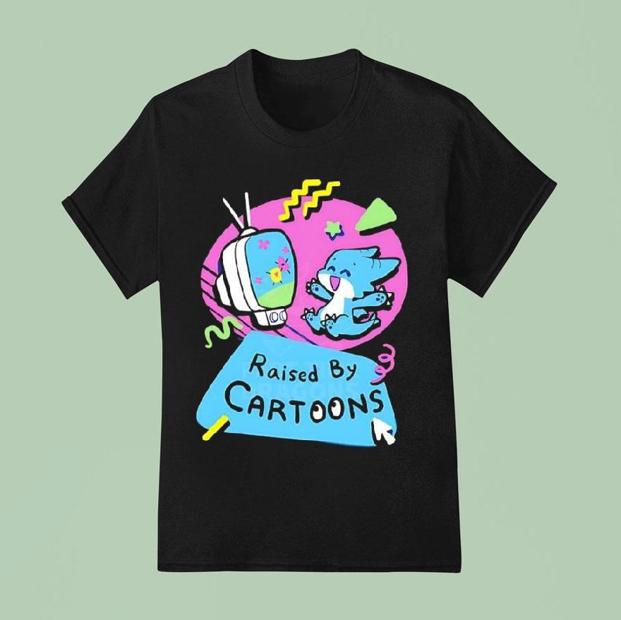 Raised By Cartoons Dragons Vibrant Shirt