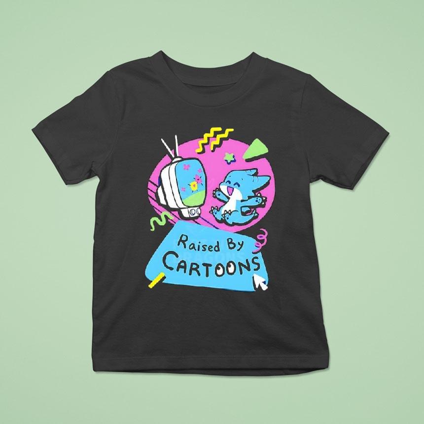 Raised By Cartoons Dragons Vibrant Shirt