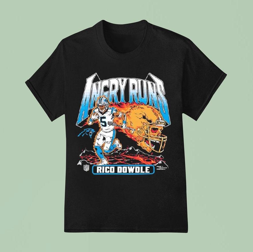 Rico Dowdle Angry Runs Carolina Panthers Good Morning Football Shirt