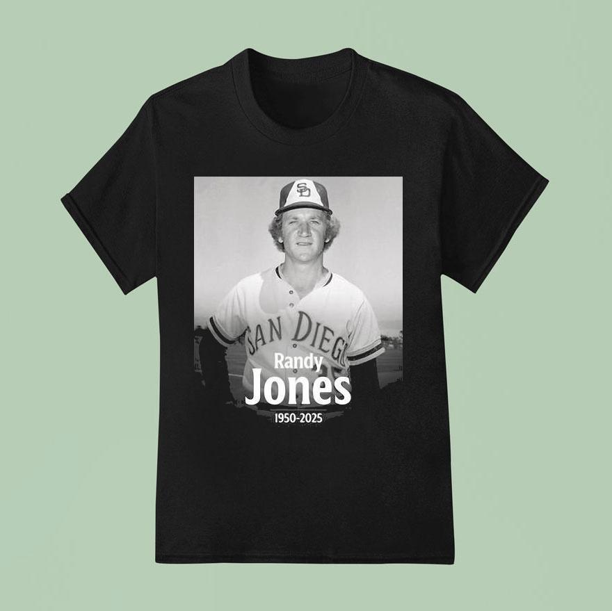Rip Randy Jones Padres 1950-2025 Shirt