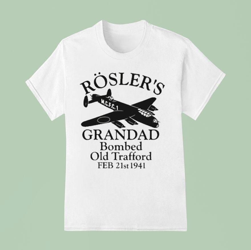 Rosler’s Grandad Bombed Old Trafford 1941 Manchester Football Shirt