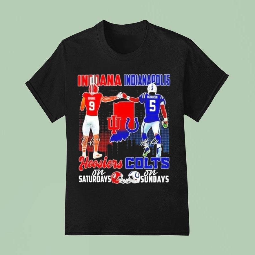 Rourke Indiana Hoosiers On Saturdays And Richardson Indianapolis Colts On Sundays Shirt