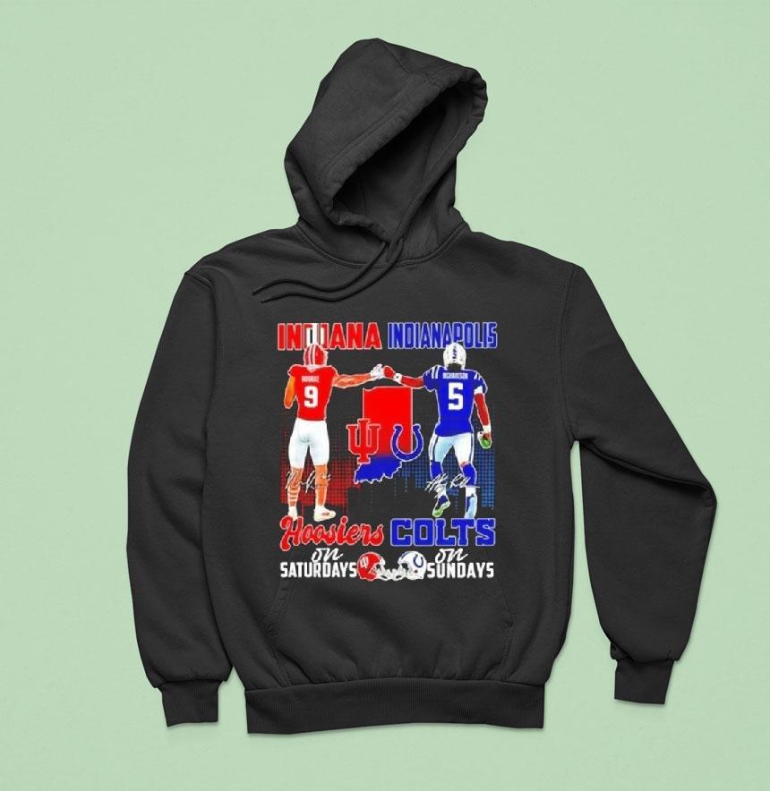 Rourke Indiana Hoosiers On Saturdays And Richardson Indianapolis Colts On Sundays Shirt Rourke Indiana Hoosiers On Saturdays And Richardson Indianapolis Colts On Sundays Shirt