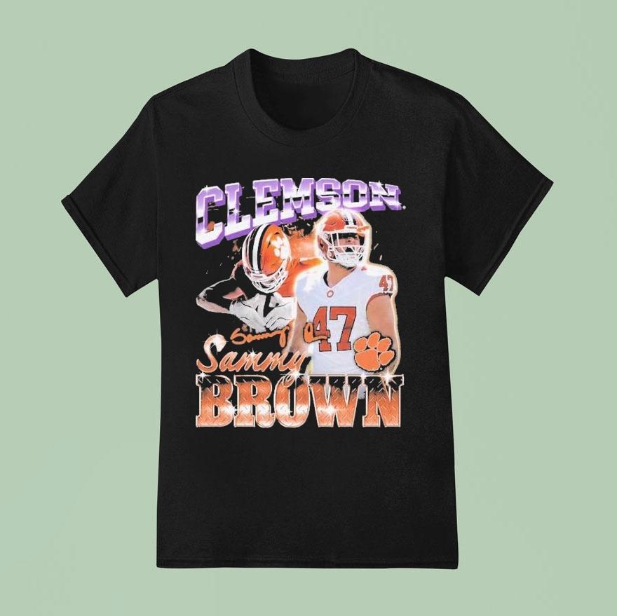 Sammy Brown Clemson Tigers 90s Retro Signature Player Shirt