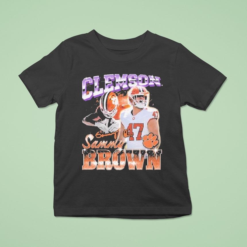Sammy Brown Clemson Tigers 90s Retro Signature Player Shirt