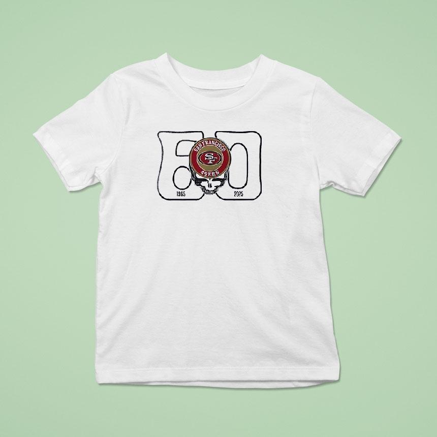 San Francisco 49ers X Grateful Dead 60th Anniversary Bears Logo Shirt