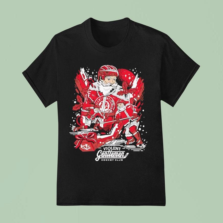 Santa Claus X Kringle Violent Gentlemen Vg Hockey Club Shirt