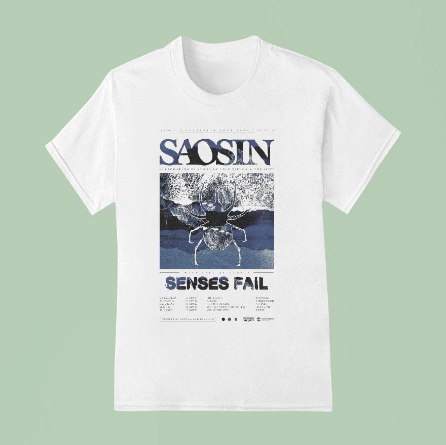 Saosin Senses Fail Australia Tour 2026 Shirt