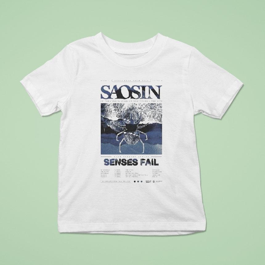 Saosin Senses Fail Australia Tour 2026 Shirt
