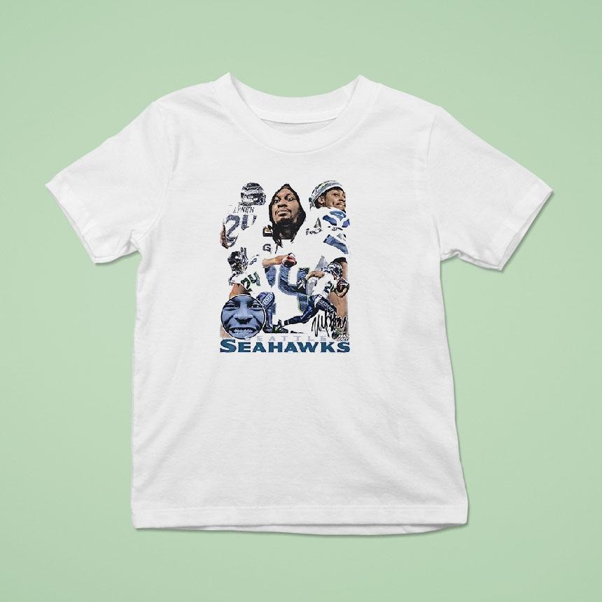 Seattle Seahawks Marshawn Lynch Graphic Vintage Signature Shirt
