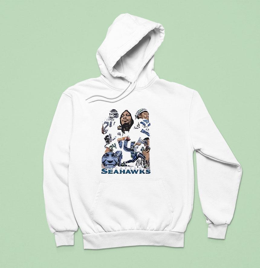Seattle Seahawks Marshawn Lynch Graphic Vintage Signature Shirt Seattle Seahawks Marshawn Lynch Graphic Vintage Signature Shirt
