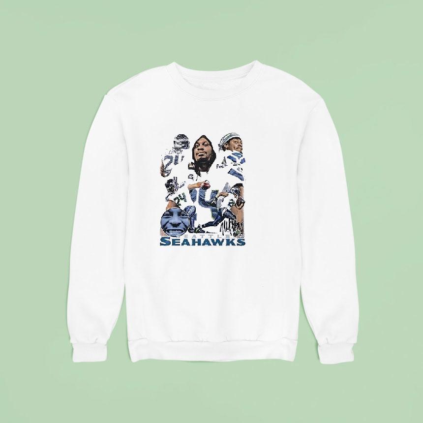 Seattle Seahawks Marshawn Lynch Graphic Vintage Signature Shirt Seattle Seahawks Marshawn Lynch Graphic Vintage Signature Shirt