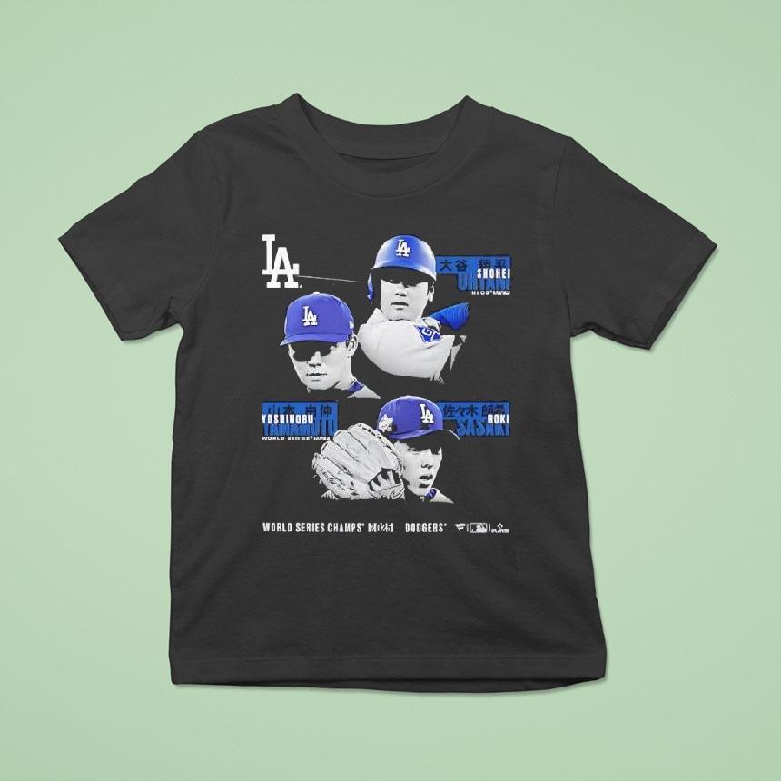 Shohei Ohtani Yoshinobu Yamamoto Roki Sasaki La Dodgers 2025 World Series Champions Historic Shirt