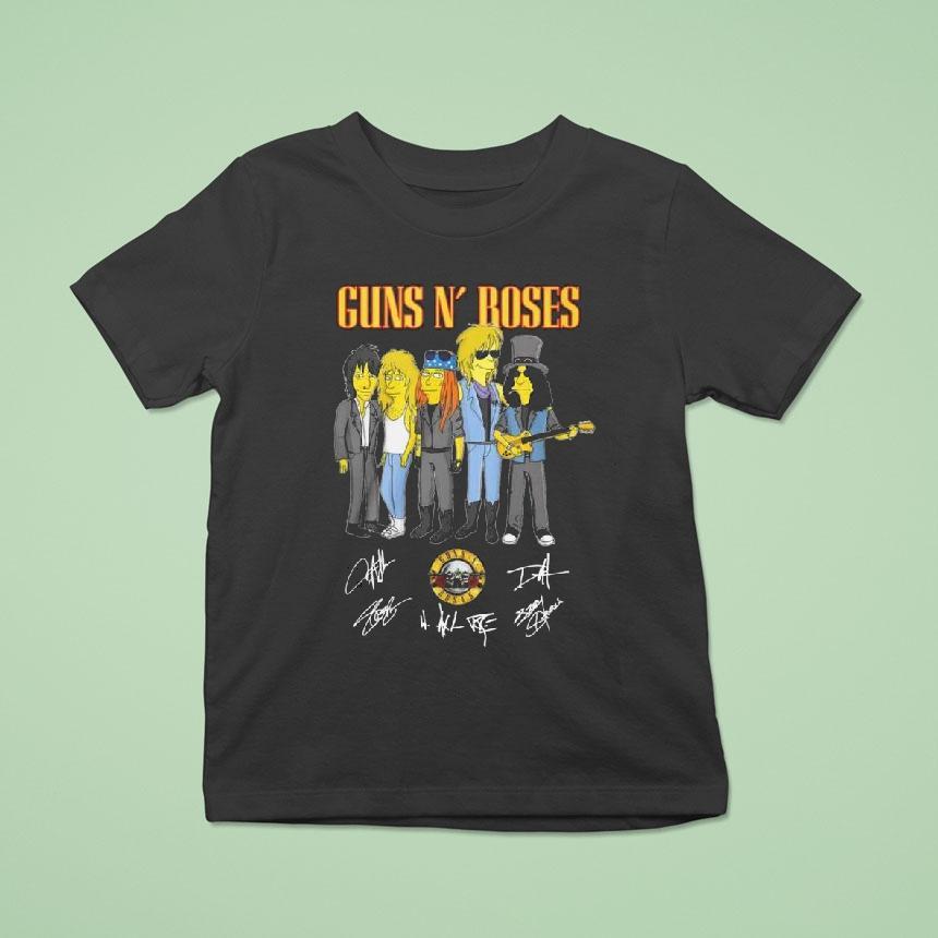 Simpsons Rock Band Guns N’ Roses Signature Shirt