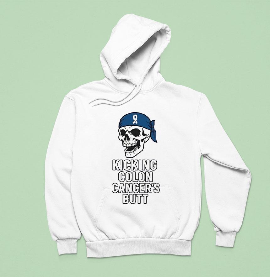 Skull Kicking Colon Cancer's Butt Awareness Shirt Skull Kicking Colon Cancer's Butt Awareness Shirt