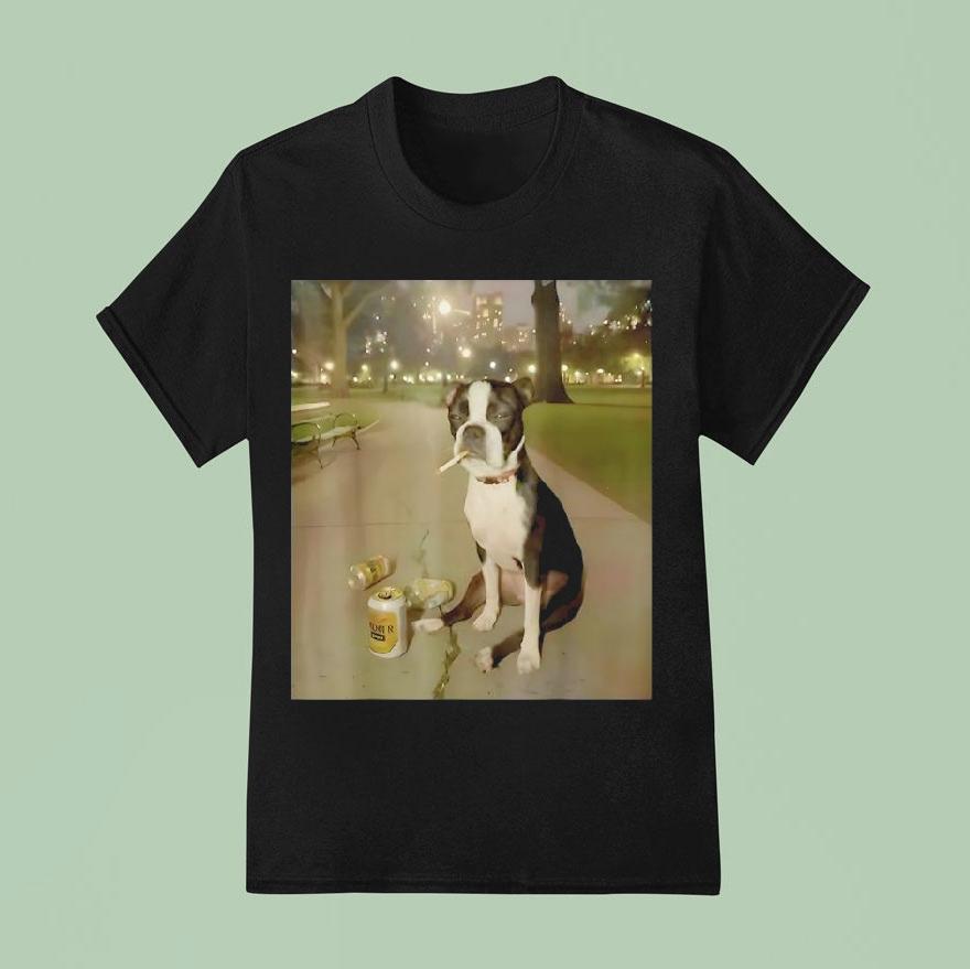 Smoking Dog Meme Cigarette Gen Z Meme Dog Lover Shirt