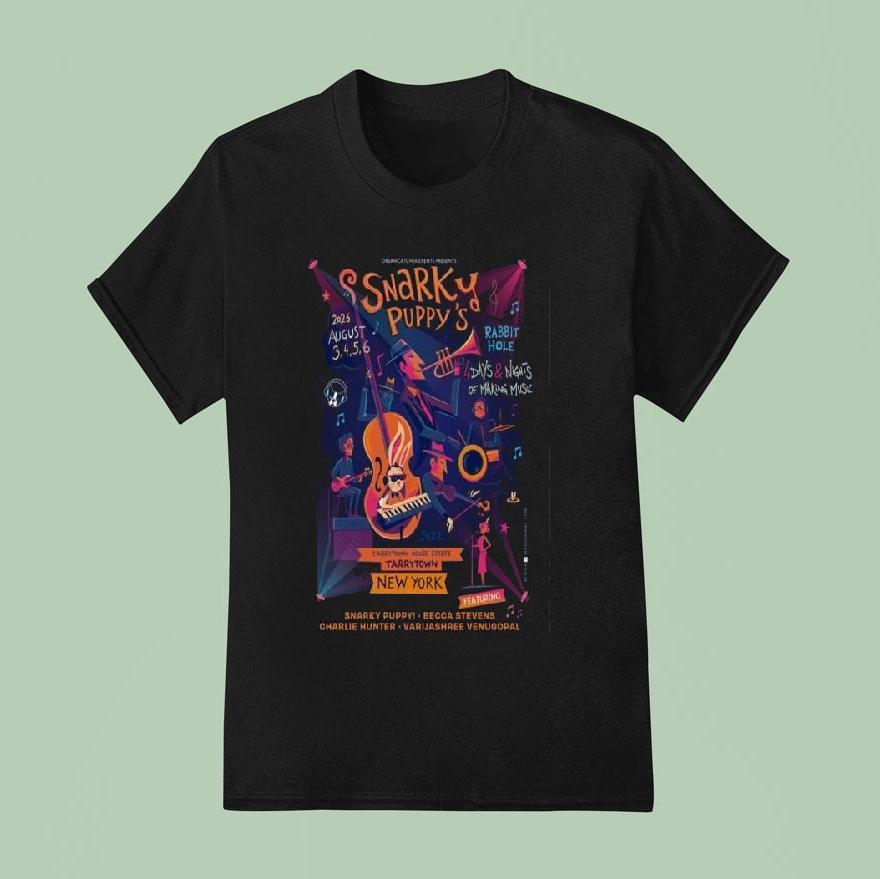 Snarky Puppy August 3-4-5-6 2026 Rabbit Hole Shirt