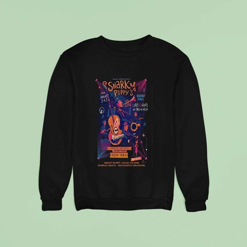 Snarky Puppy August 3-4-5-6 2026 Rabbit Hole Shirt Snarky Puppy August 3-4-5-6 2026 Rabbit Hole Shirt
