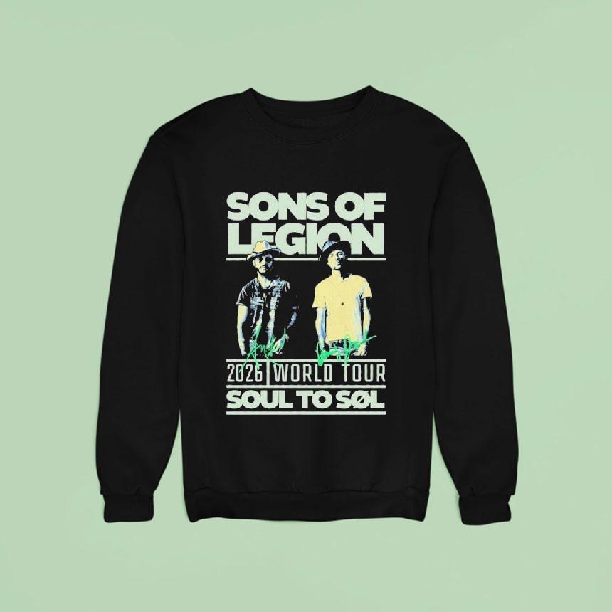 Sons Of Legion 2026 World Tour Soul To Sol Shirt Sons Of Legion 2026 World Tour Soul To Sol Shirt