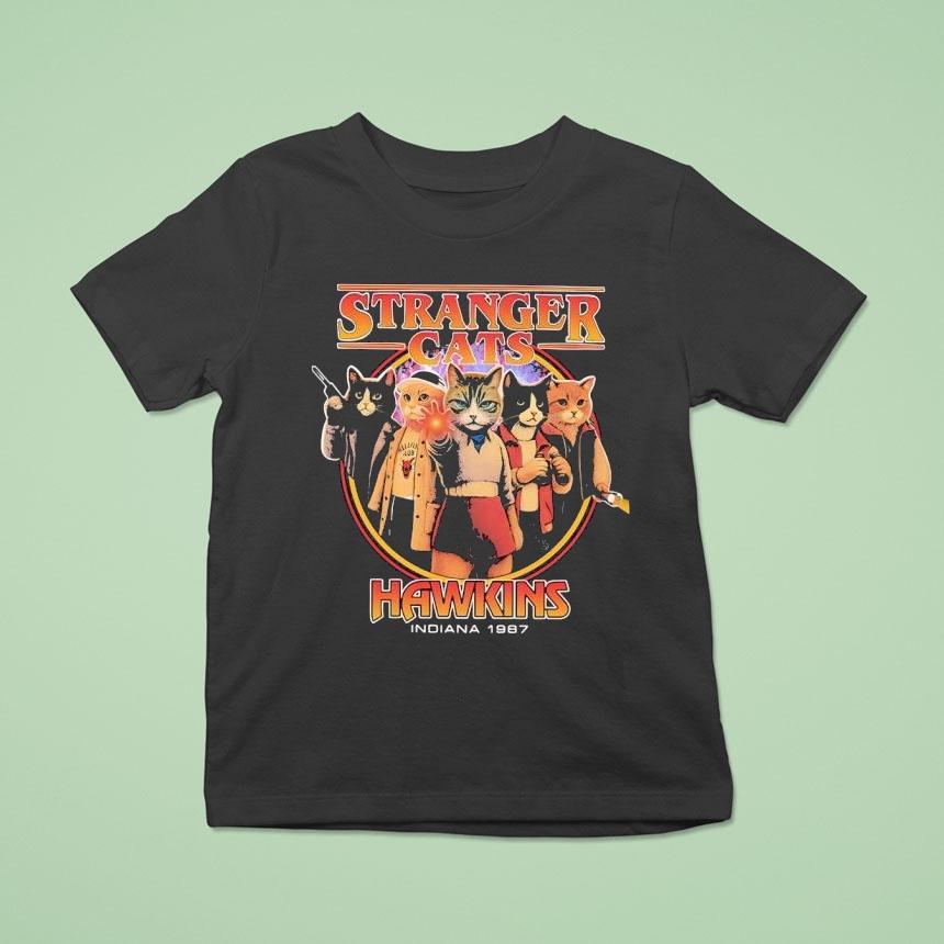 Stranger Cats Hawkins Indiana 1987 Shirt