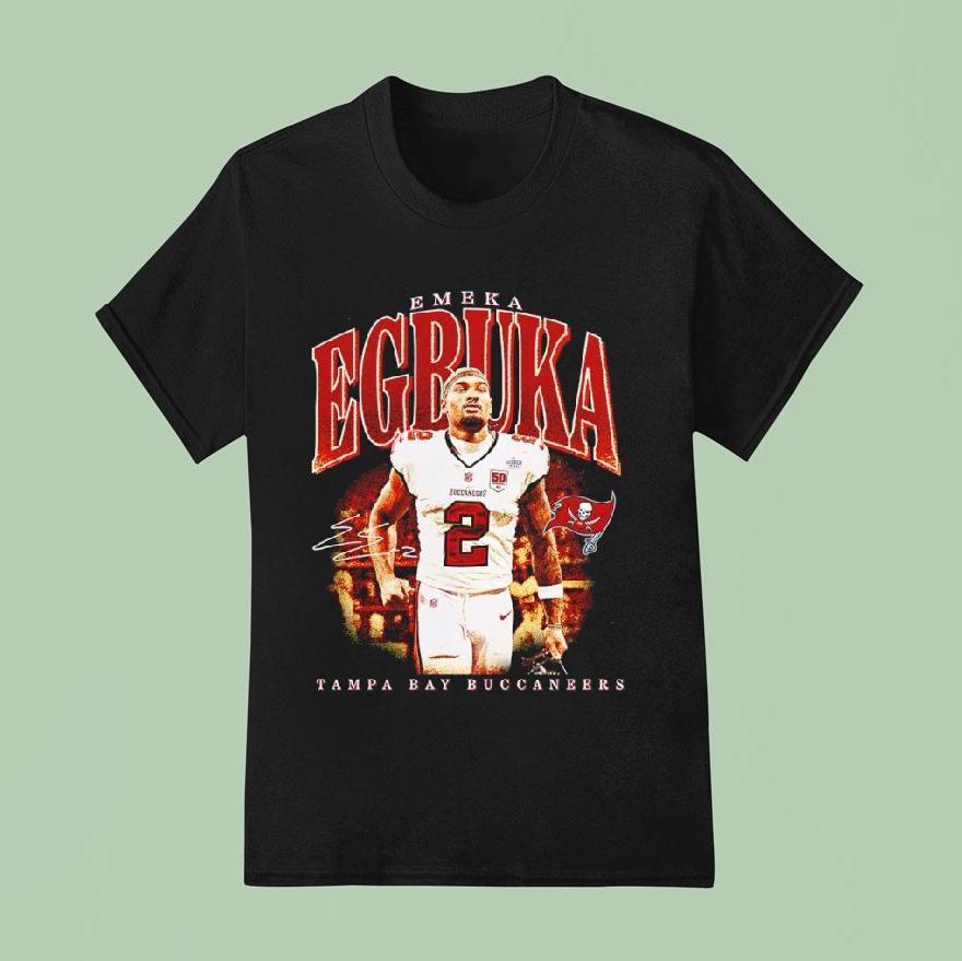 Tampa Bay Buccaneers Emeka Egbuka Black Big Tall Player Hype Shirt