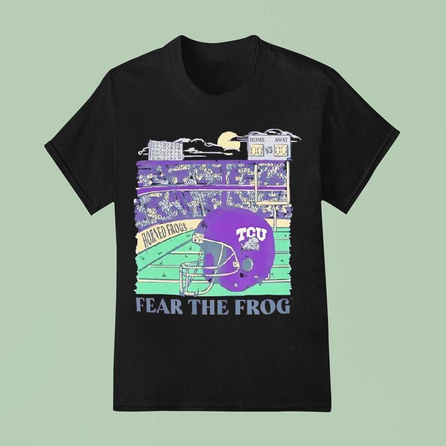 Tcu Horned Frogs Football Fear The Frog Stadium Helmet Shirt