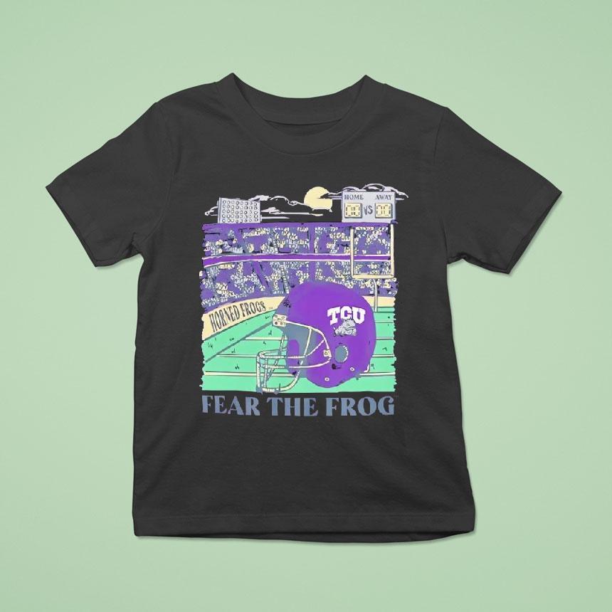 Tcu Horned Frogs Football Fear The Frog Stadium Helmet Shirt