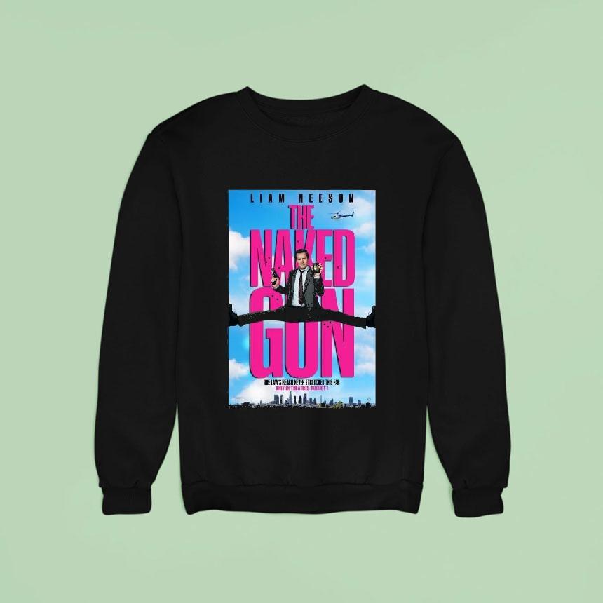 The Naked Gun Reboot The Laws Reach Never Stretched This Fair In Theaters On August 1 2025 Shirt The Naked Gun Reboot The Laws Reach Never Stretched This Fair In Theaters On August 1 2025 Shirt