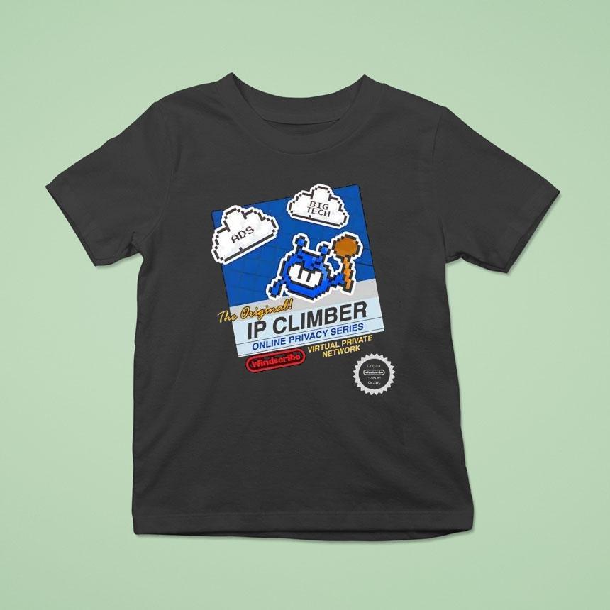 The Original Ip Climber Pixel Ads Big Tech Windscribe Virtual Private Network Shirt