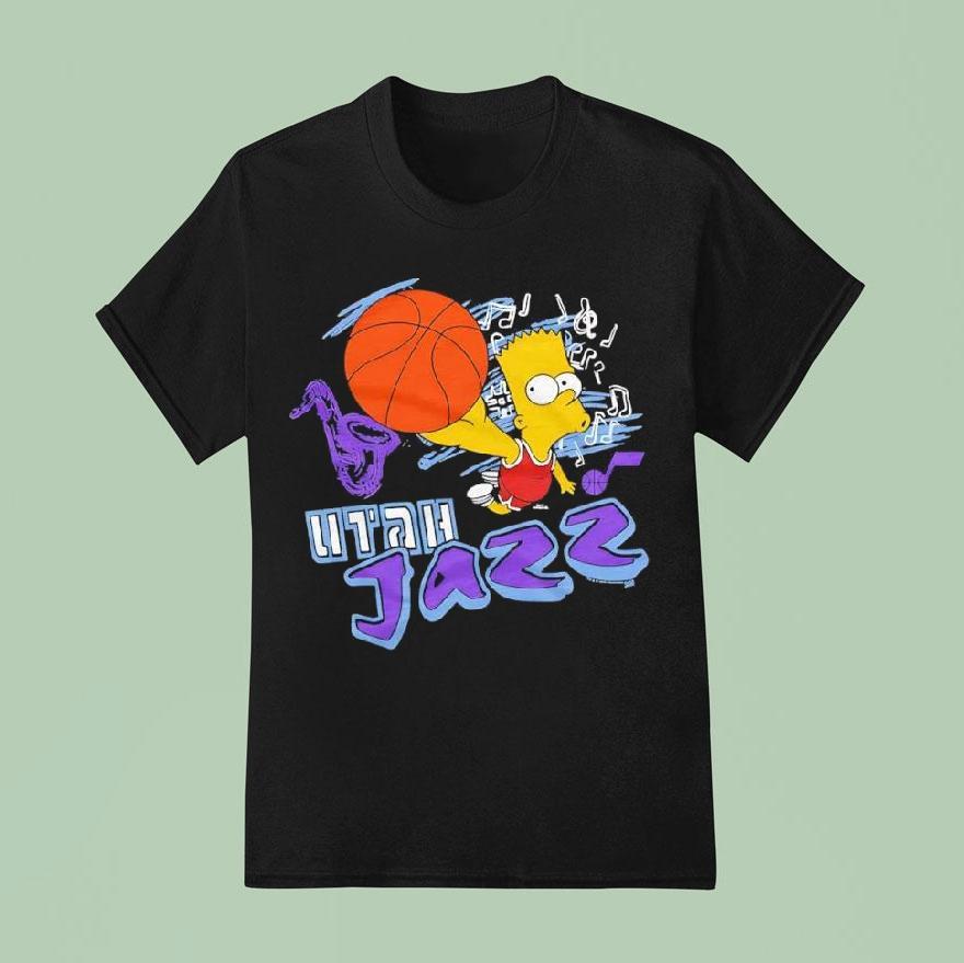 The Simpsons Bart X Utah Jazz Shirt