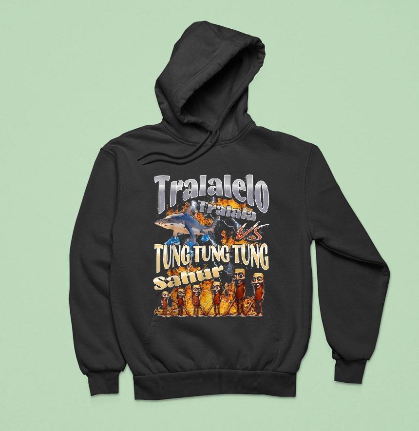 Tralalelo Vs Tung Tung Tung Sahur Italian Brainrot Meme Shirt Tralalelo Vs Tung Tung Tung Sahur Italian Brainrot Meme Shirt