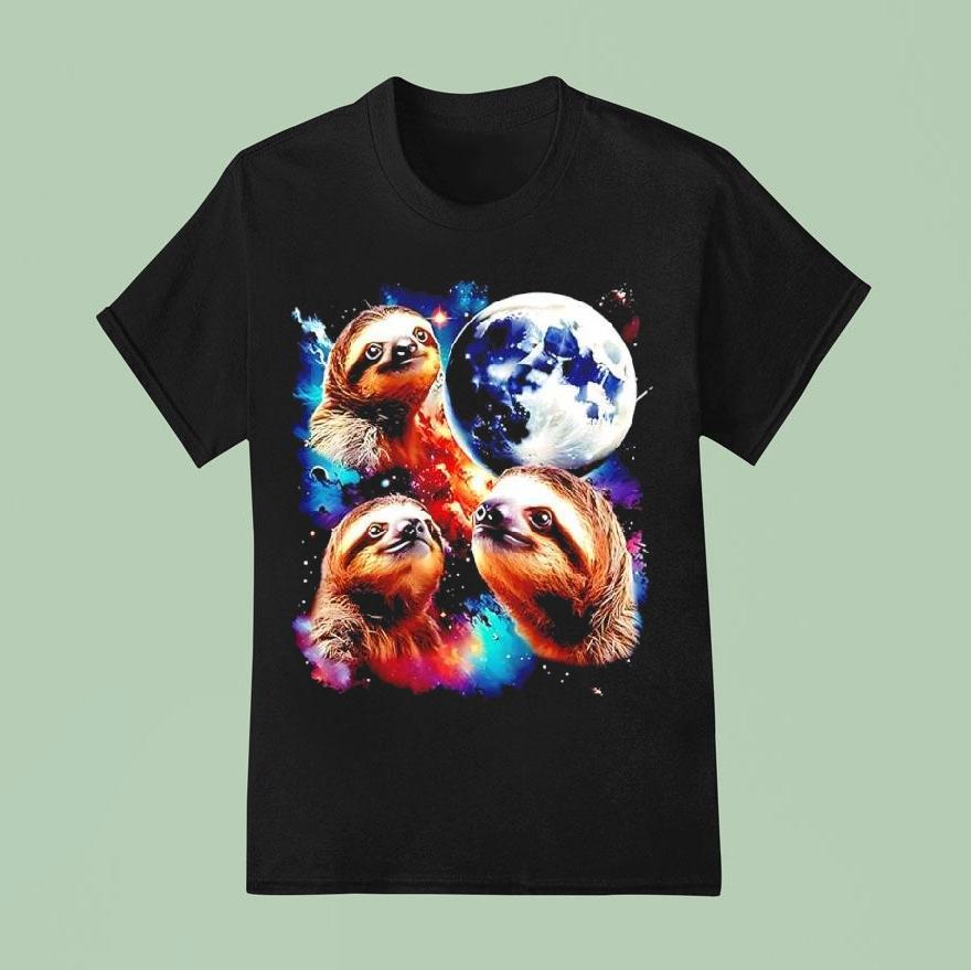 Triple Moon Sloths Graphic Shirt