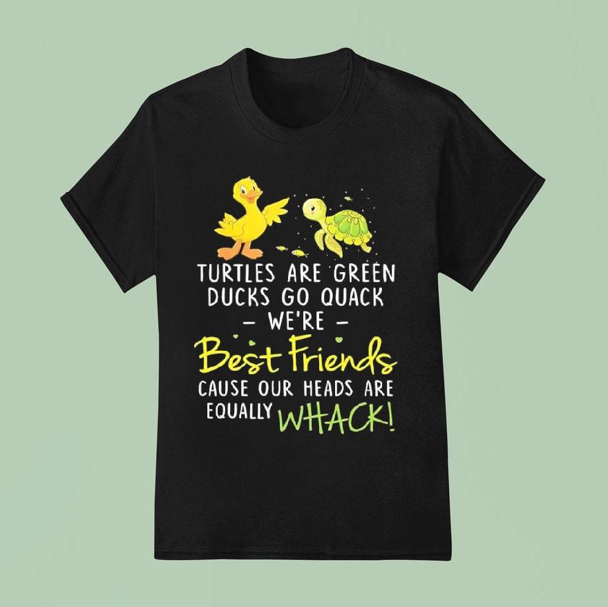 Turtles Are Green Ducks Go Quack We’re Best Friends Cause Our Heads Are Equally Whack Shirt