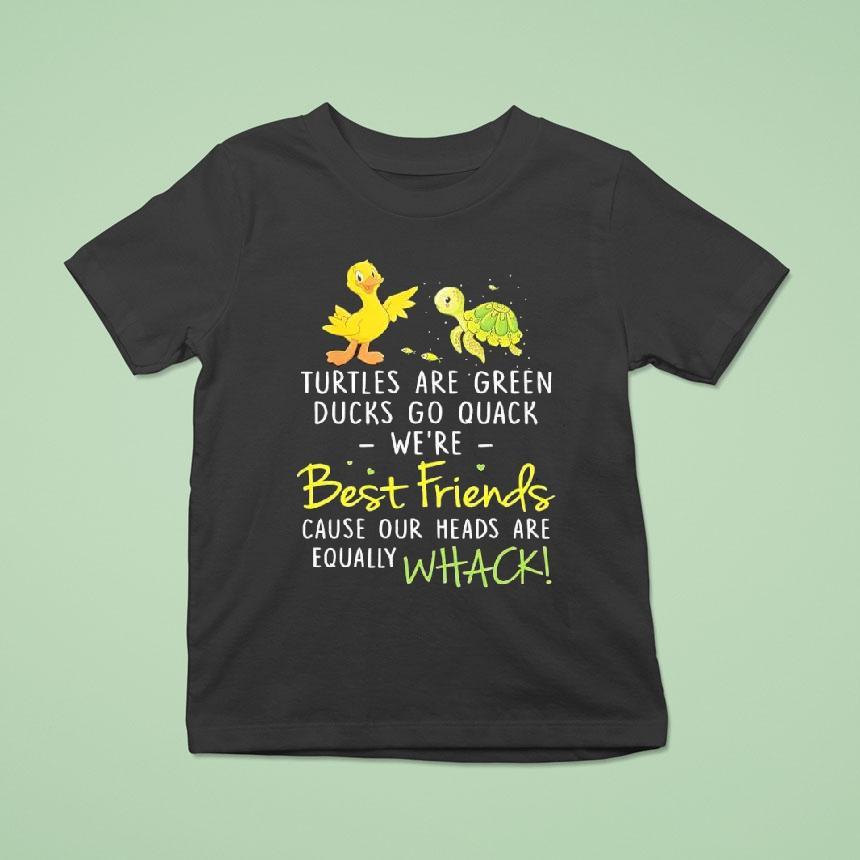 Turtles Are Green Ducks Go Quack We’re Best Friends Cause Our Heads Are Equally Whack Shirt