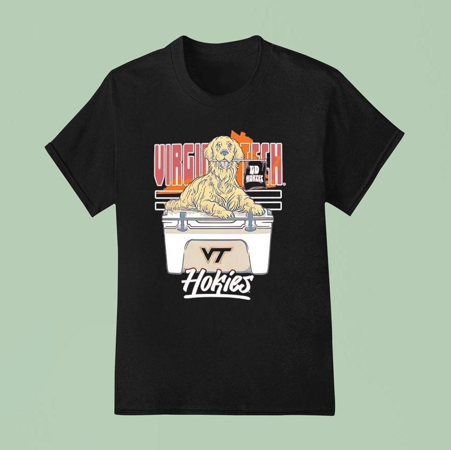 Virginia Tech Hokies Maroon Bound Cheer Dog Shirt