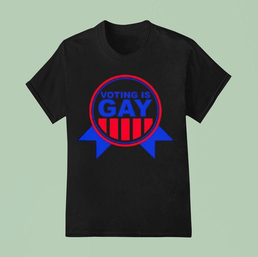 Voting Is Gay Design Logo Shirt