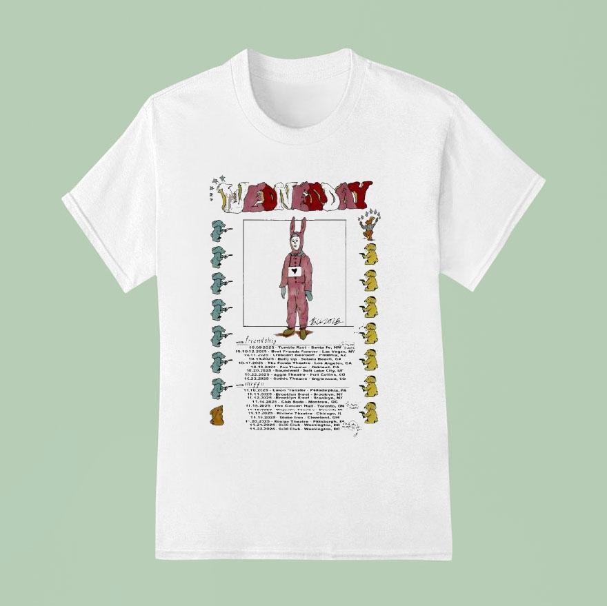 Wednesday Show October November 2025 Tour Bunny Shirt