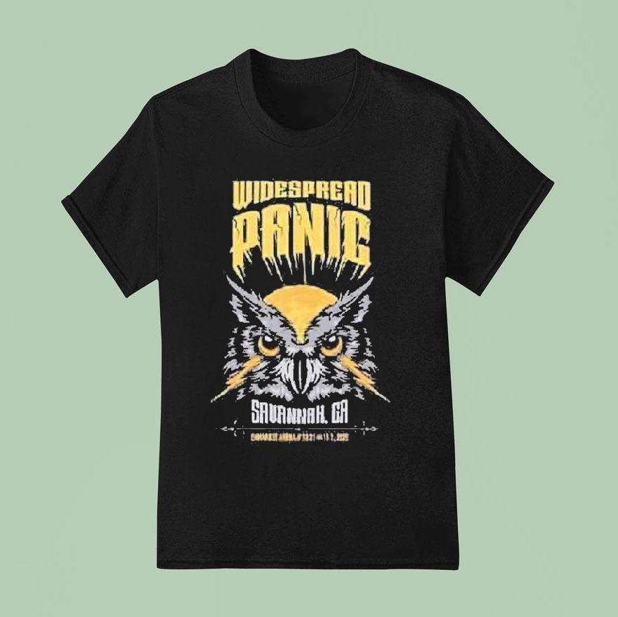 Widespread Panic Savannah Georgia 2025 Event At Enmarket Arena On Oct 31-nov 1 Owl Shirt