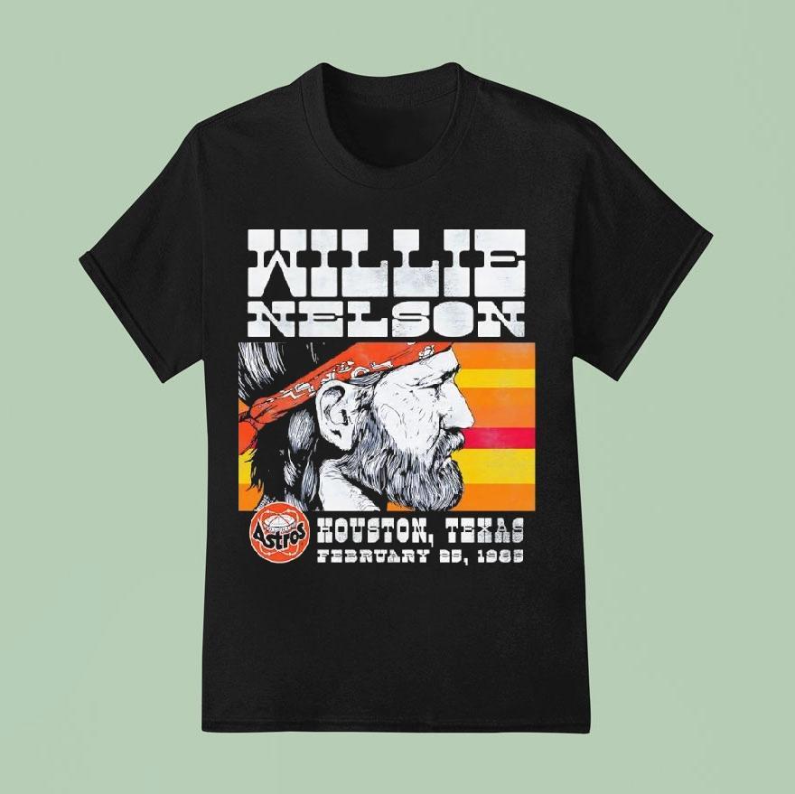 Willie Nelson Houston Astros Baseball 1985 Vintage Shirt