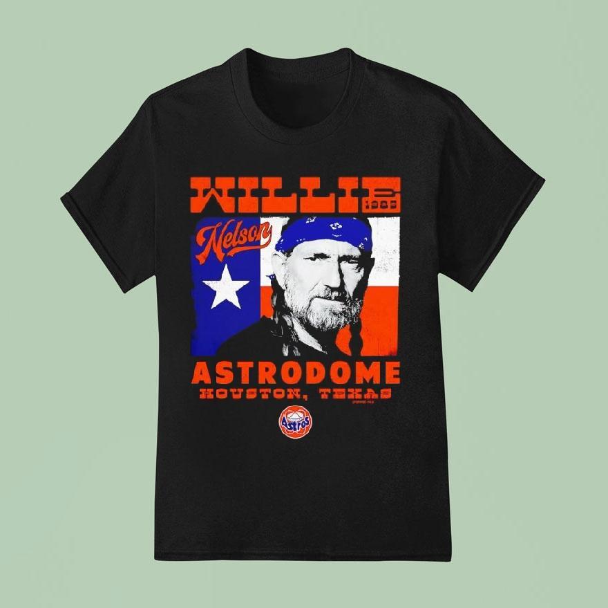 Willie Nelson X Houston Astros Astrodome Vintage Shirt