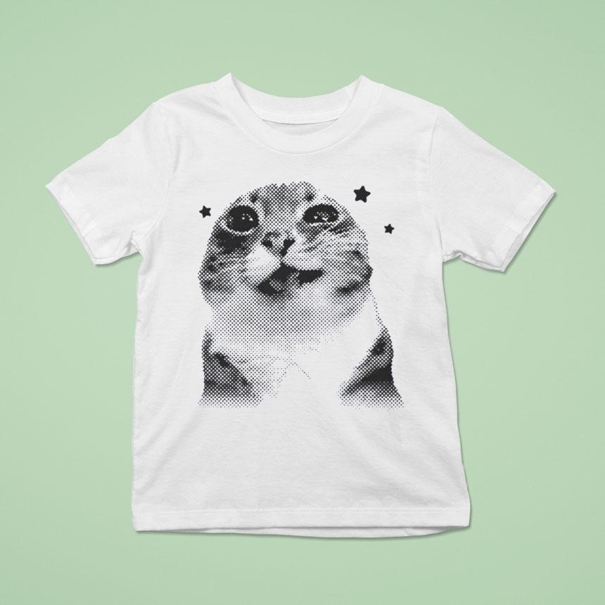 Y2k Retro Cat Meme Shirt