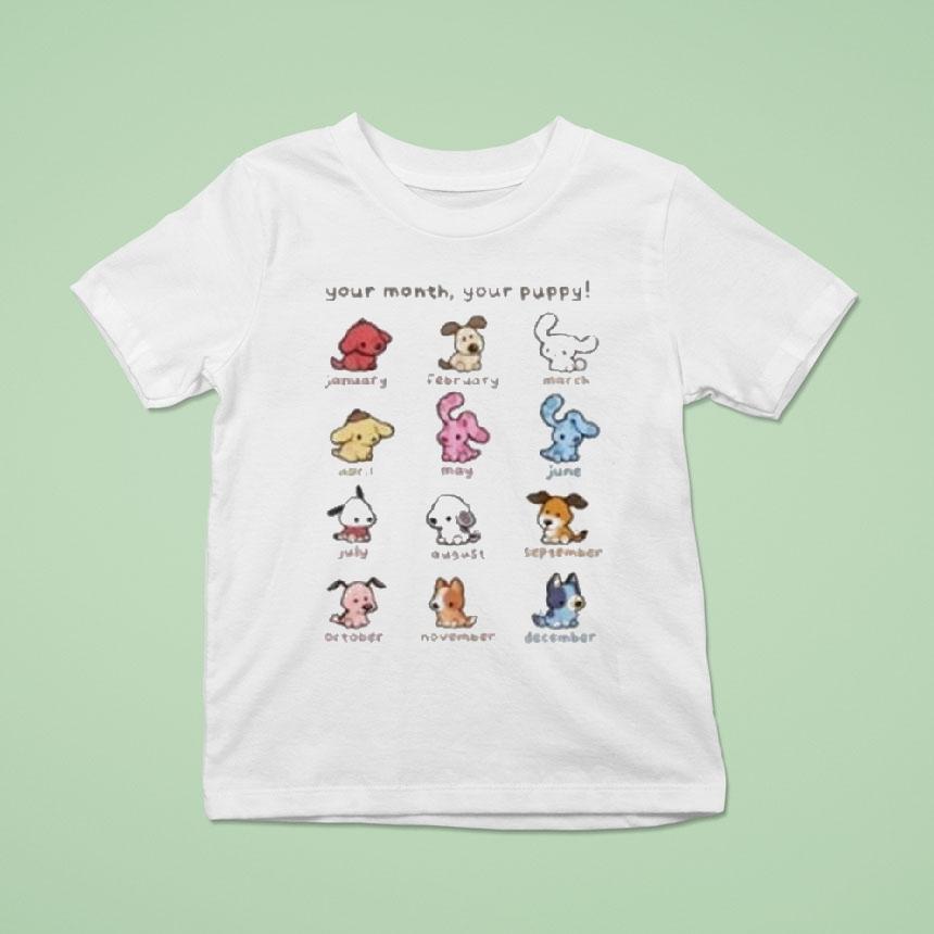 Your Month Your Puppy Zodiac Puppy Shirt