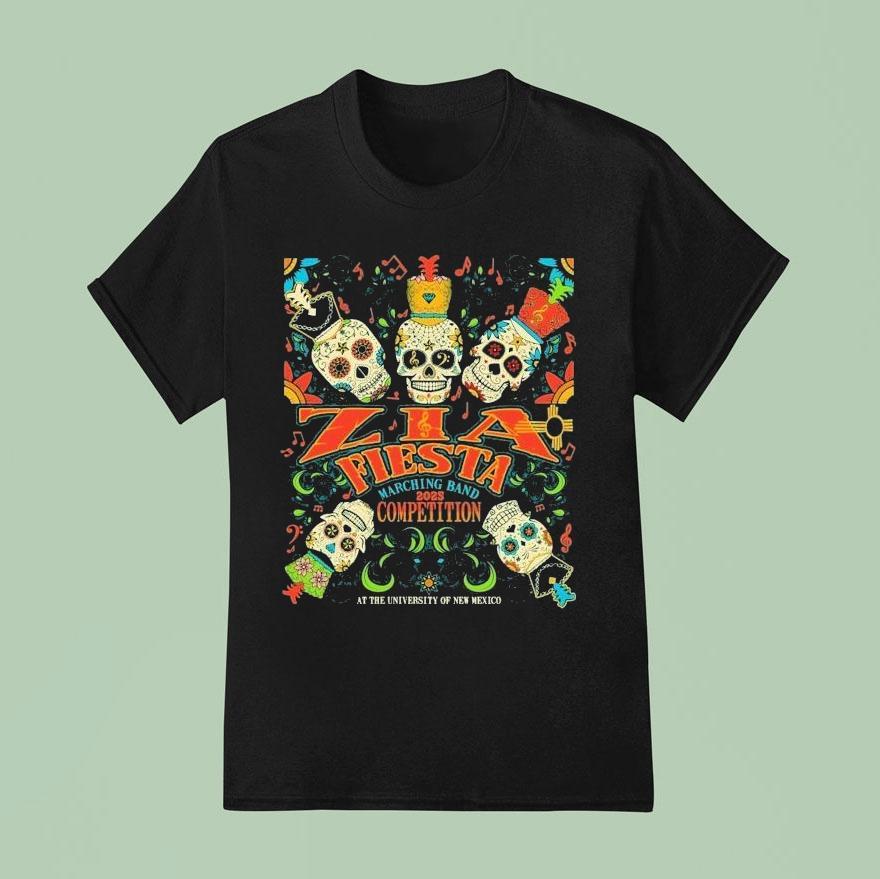 Zia Marching Fiesta Event Competition 2025 Skulls Shirt