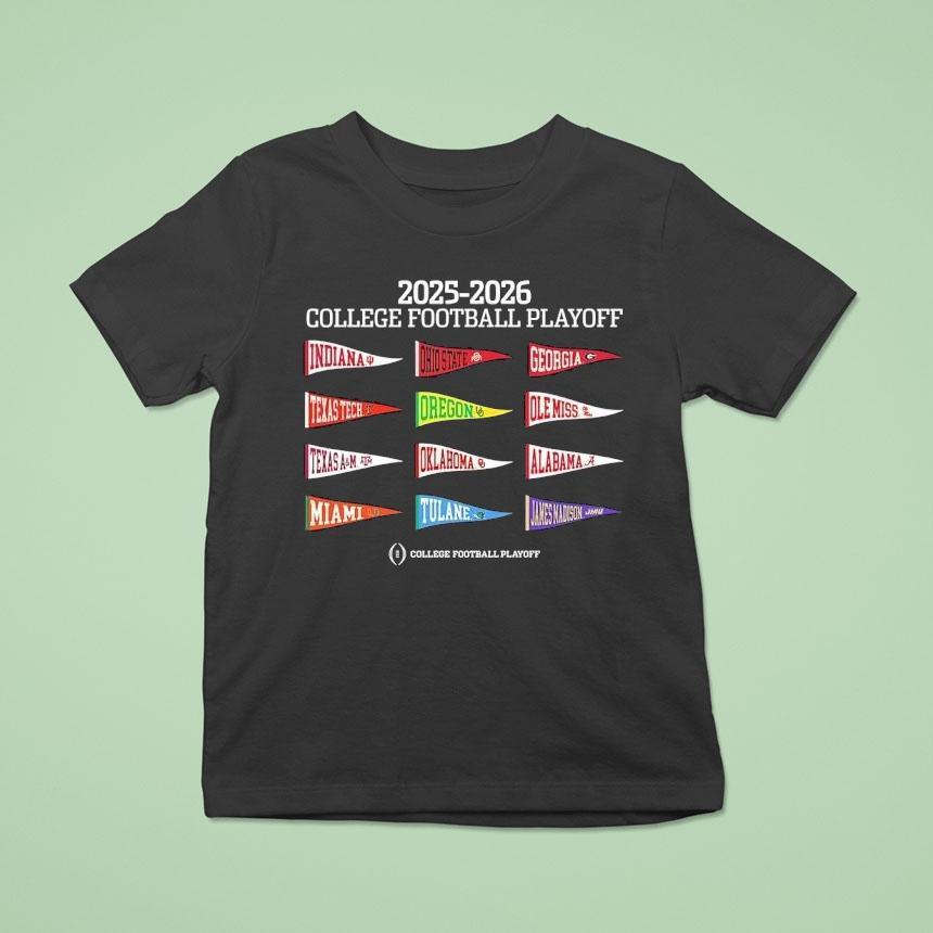 12 Team Pennant College Football Playoff 2025-26 Shirt