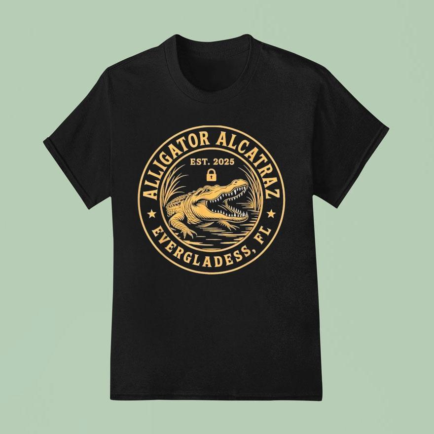 Alligator Alcatraz Florida Everglades Parody Est 2025 Shirt