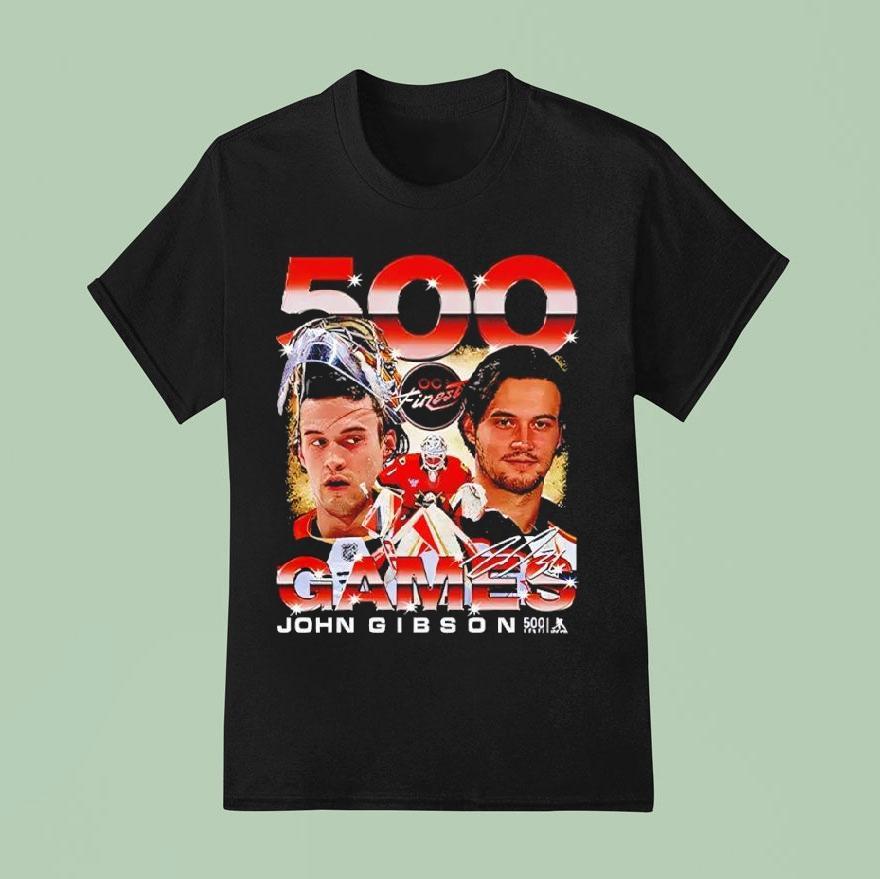 Anaheim Ducks John Gibson 500 Games Shirt